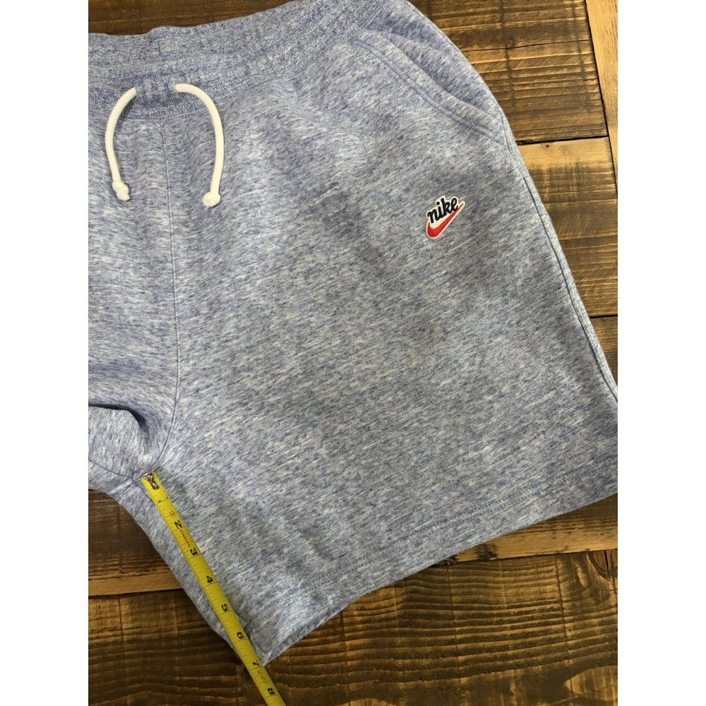 Nike Sportswear Heritage Fleece Shorts Men 2XL Blue Heather Retro Swoosh - Picture 7 of 7